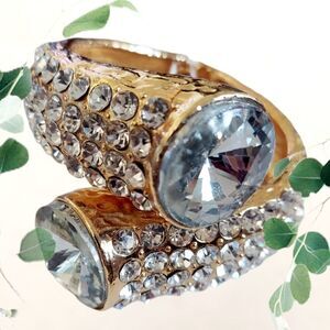 UNIQUE brand Gold and rhinestone clasp wrap bracelet. New with tags